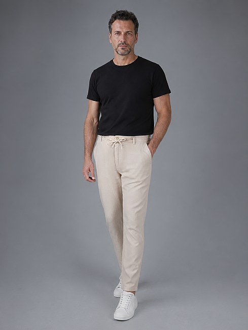 Bej Jogger 4 Cep Pantolon - 3