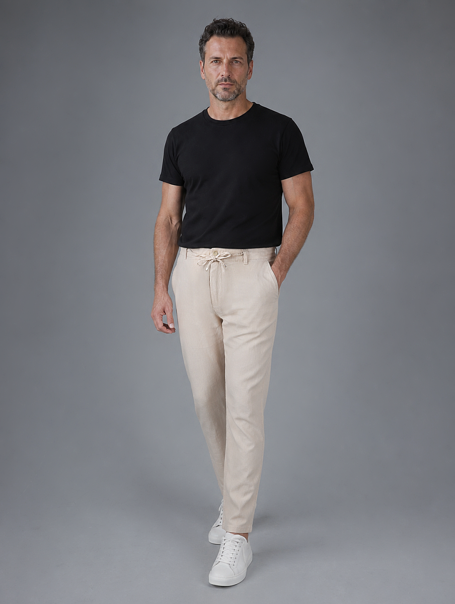 Bej Jogger 4 Cep Pantolon - 3