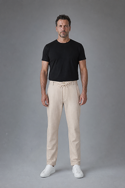 Bej Jogger 4 Cep Pantolon - 5