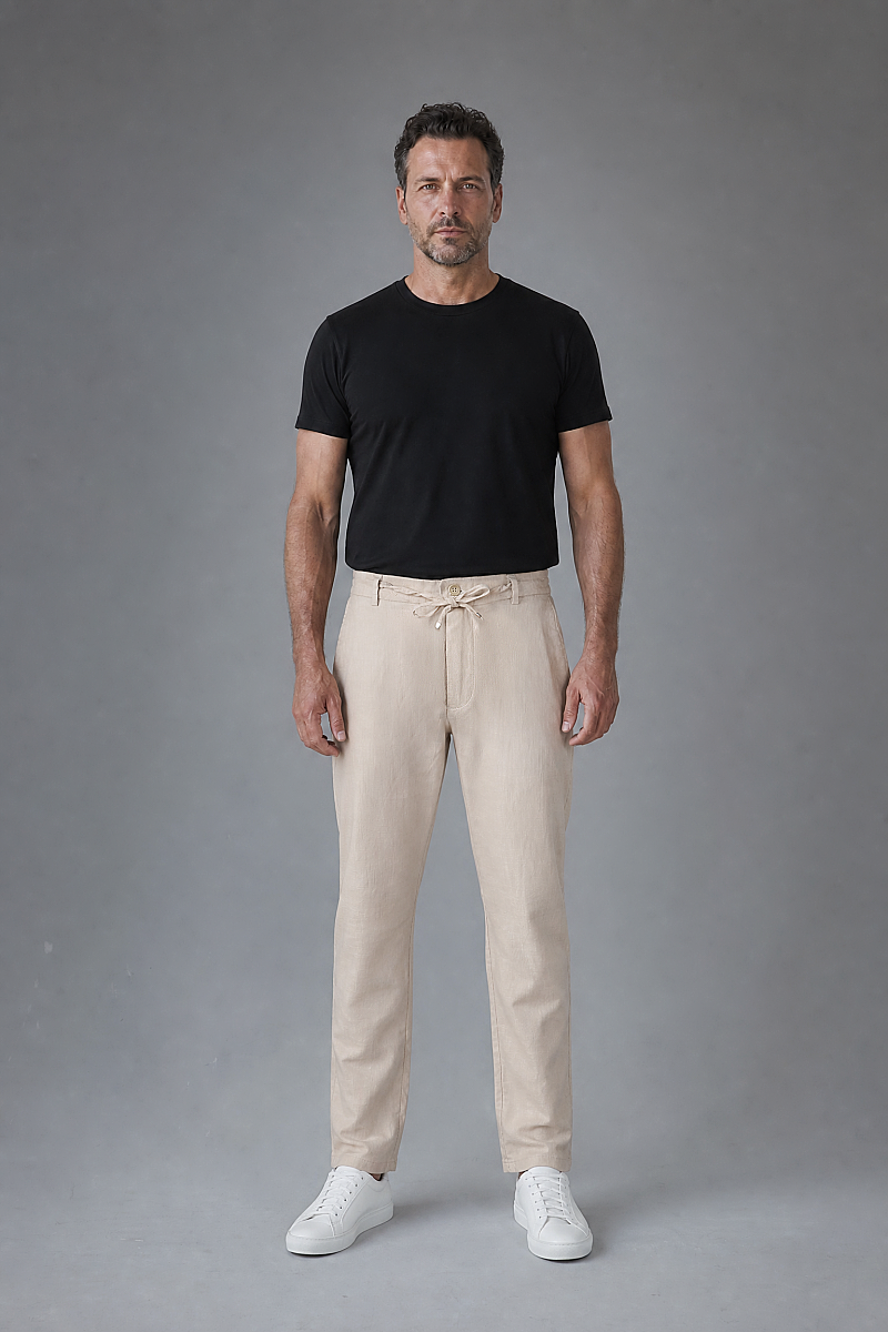 Bej Jogger 4 Cep Pantolon - 5