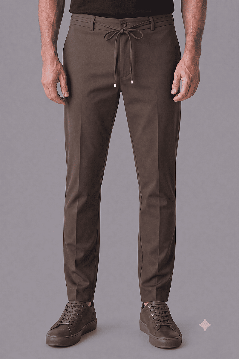Kahve Jogger 4 Cep Pantolon - 1