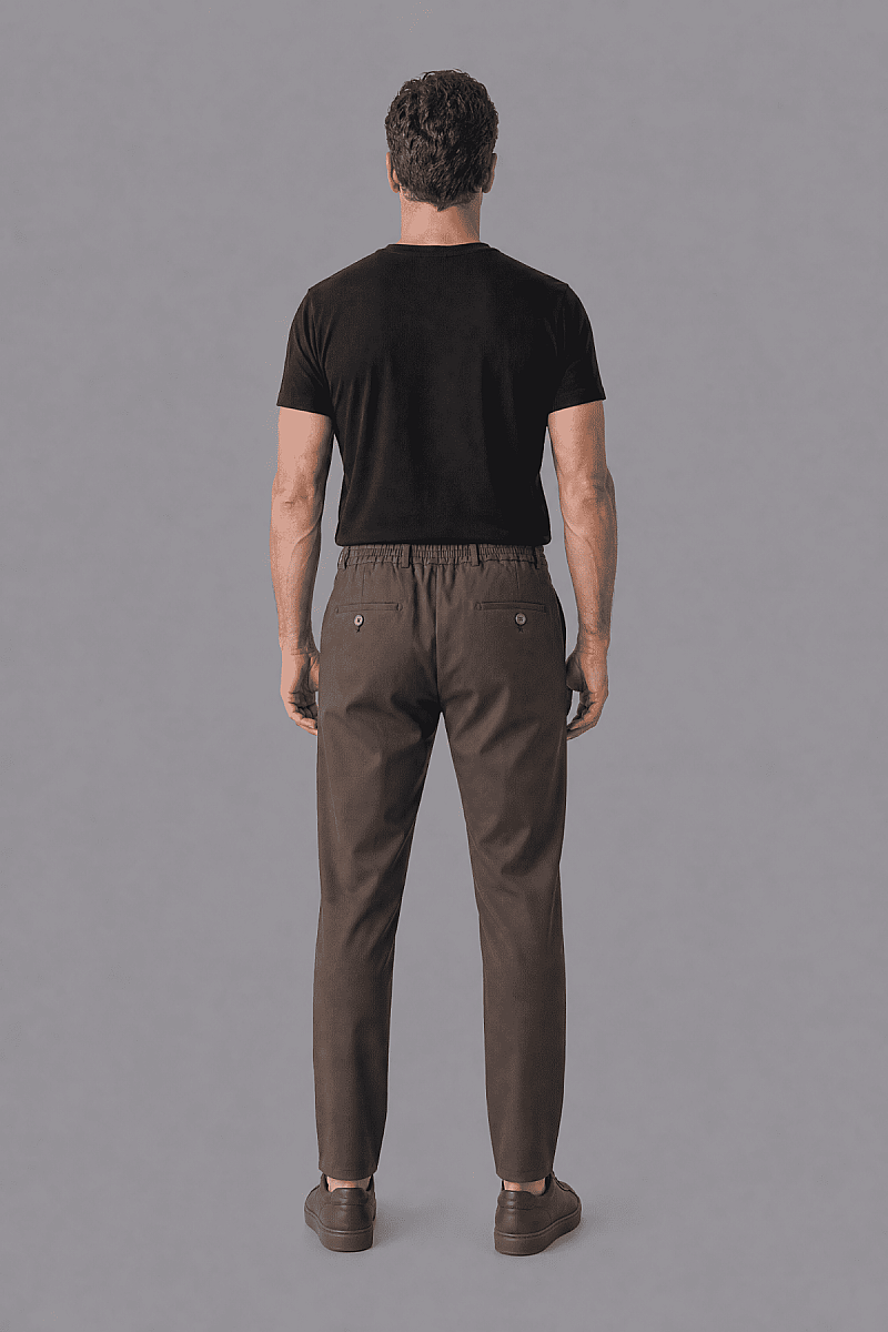 Kahve Jogger 4 Cep Pantolon - 4