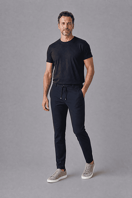 Koyu lacivert Jogger 4 Cep Pantolon - 4