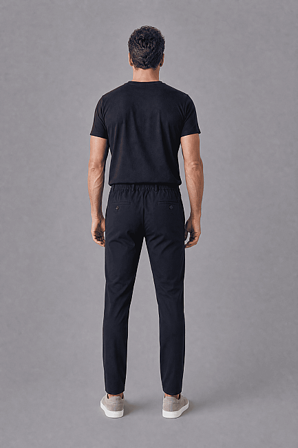 Koyu lacivert Jogger 4 Cep Pantolon - 5