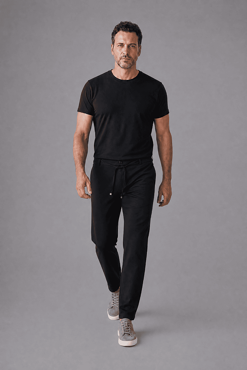 Si̇yah Jogger 4 Cep Pantolon - 3