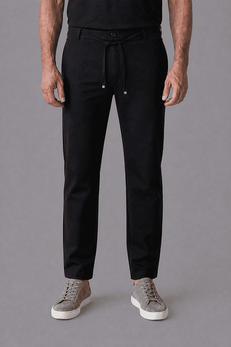 Si̇yah Jogger 4 Cep Pantolon - 1