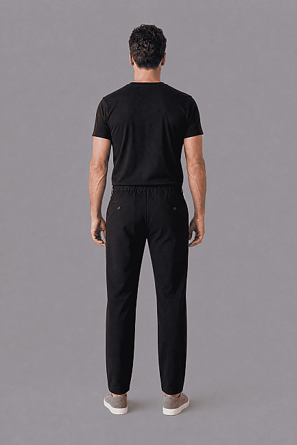 Si̇yah Jogger 4 Cep Pantolon - 5