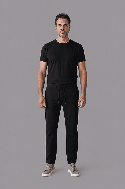 Si̇yah Jogger 4 Cep Pantolon - 6