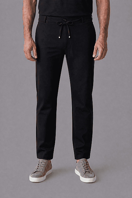 Si̇yah Jogger 4 Cep Pantolon - 1