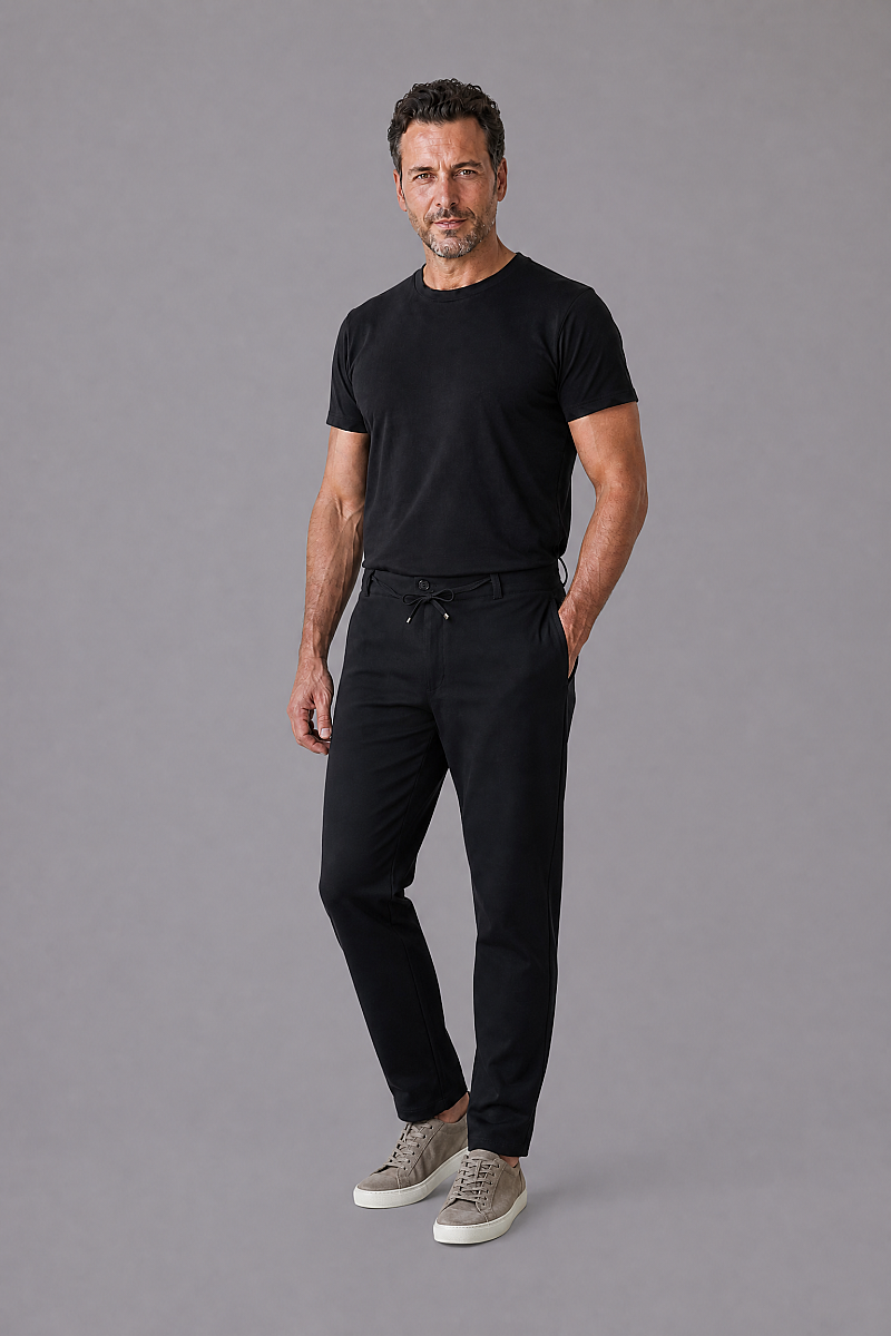 Si̇yah Jogger 4 Cep Pantolon - 6