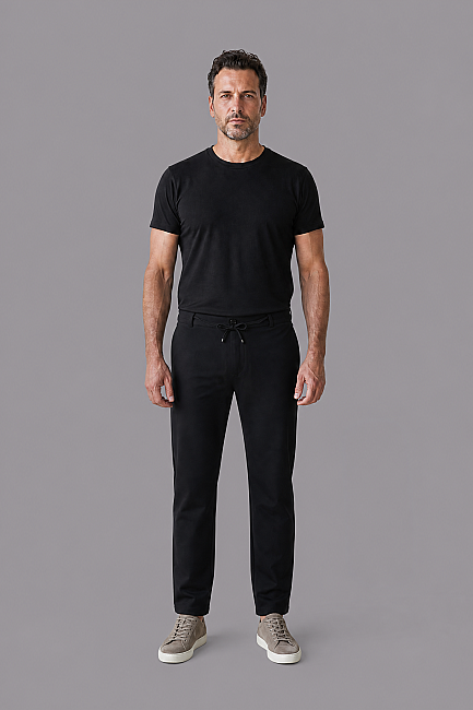 Si̇yah Jogger 4 Cep Pantolon - 3