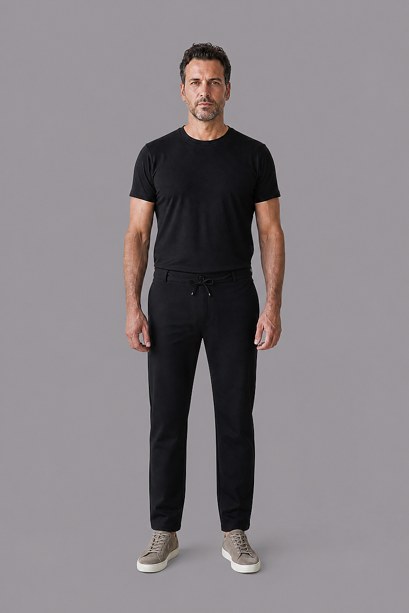 Si̇yah Jogger 4 Cep Pantolon - 3