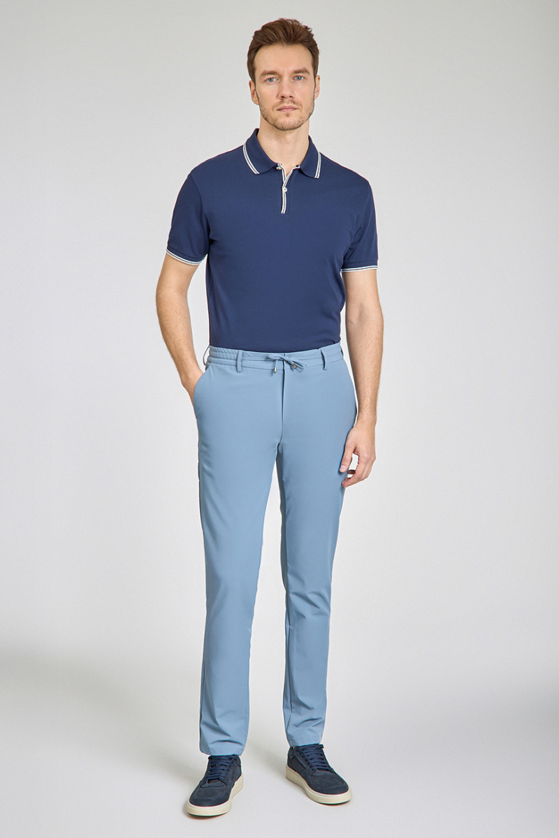 Jogger Cepli Mavi Spor Erkek Pantolon - 1