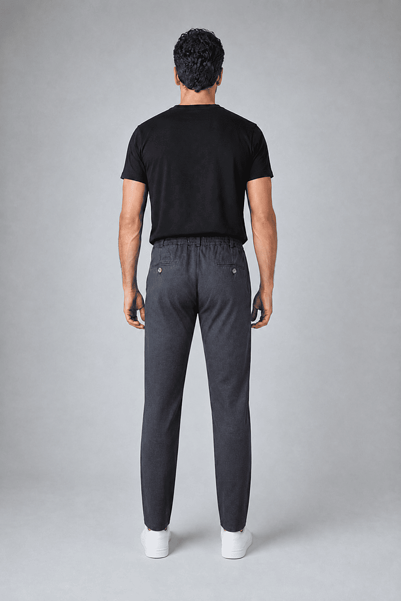 Gri Polyester Jogger Spor Pantolon - 4