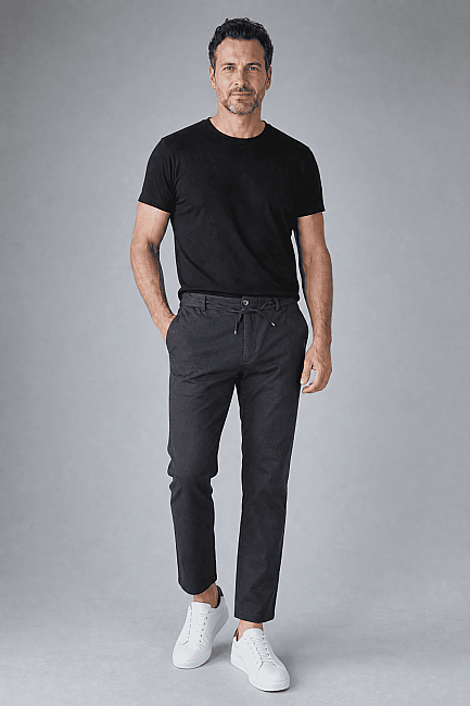 Grey Polyester Jogger Spor Trousers (2)