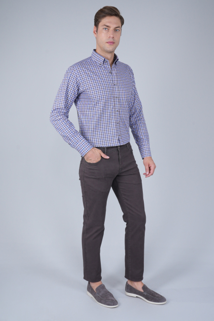 Kahve Gabardin Pamuklu 5 Cepli Spor Pantolon - 5