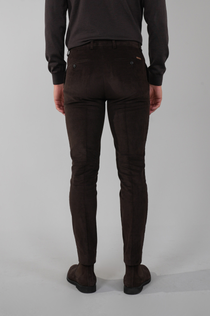 Kahve Kadife Pamuklu Likralı Esnek Rahat Jagger Erkek Pantolon (1)