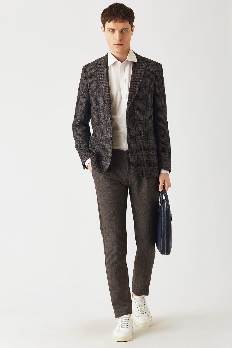 Kahverengi Lastikli 4 Cepli Spor Erkek Pantolon - 4