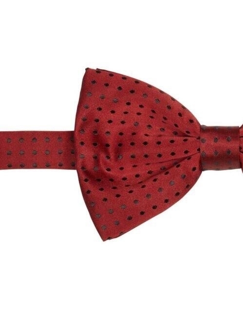 Kırmızı Puantiyeli Erkek Smokin Papyon - 2