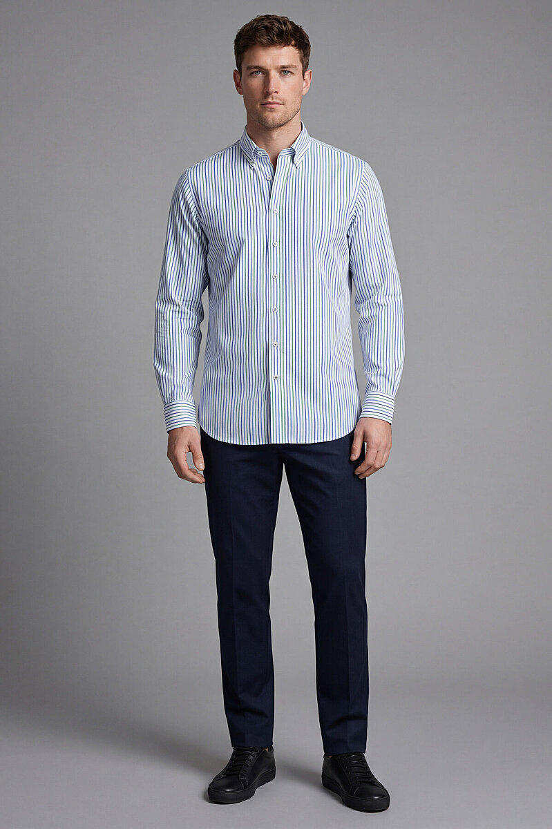 Yeşil Regular Fit Pamuk Kısa Gömlek - 5