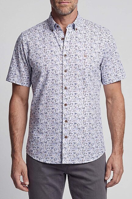 KISA KOL PAŞA YAKA CEPSİZ GÖMLEK Mavi