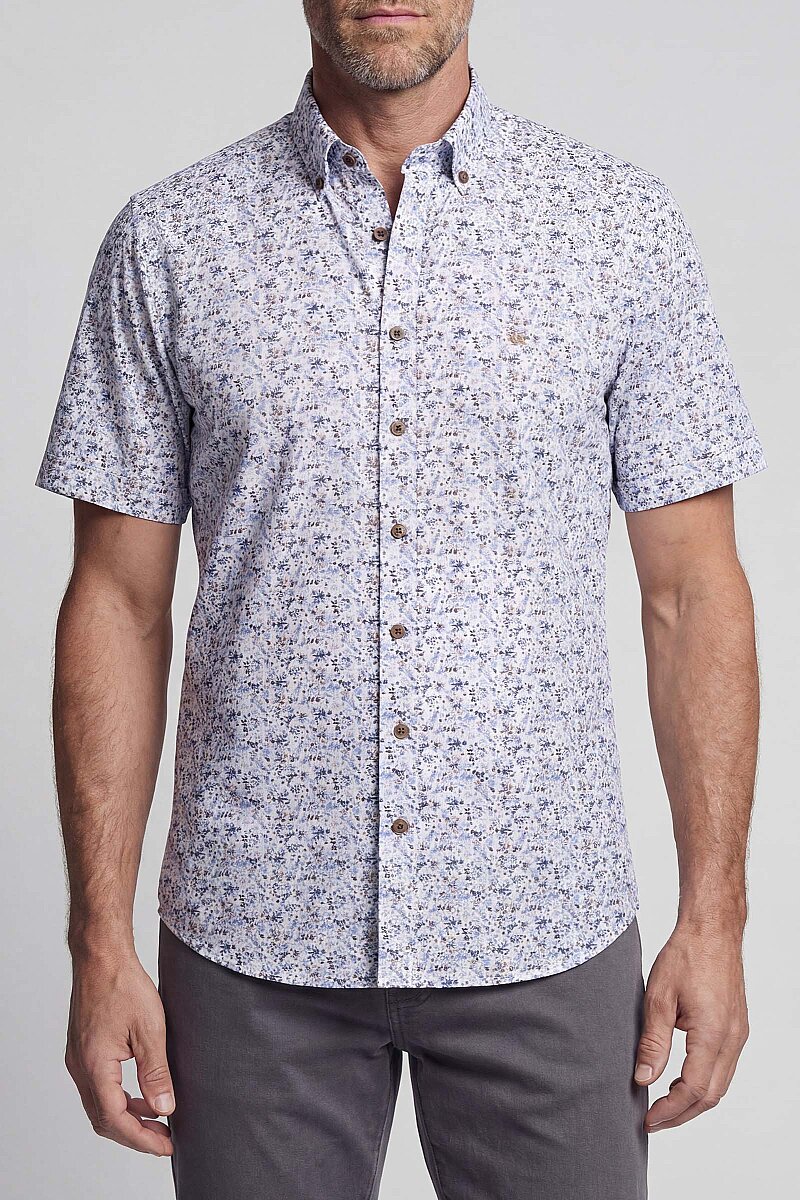 KISA KOL PAŞA YAKA CEPSİZ GÖMLEK Mavi