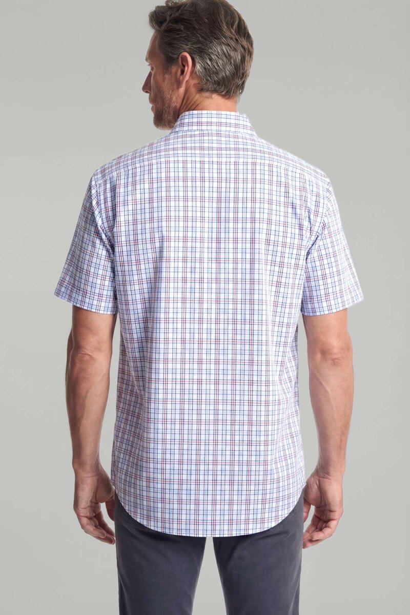 Erkek Regular Fit Kısa Kol Paşa Yaka Tek Cep Pamuk Mavi Gömlek - 2