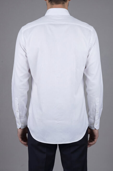 Klasik Regular Fit Pamuk Beyaz Erkek Gömlek - 2
