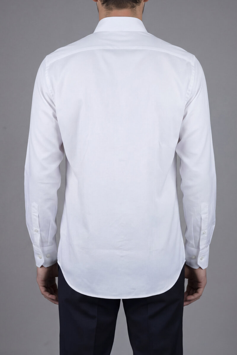Klasik Regular Fit Pamuk Beyaz Erkek Gömlek - 2