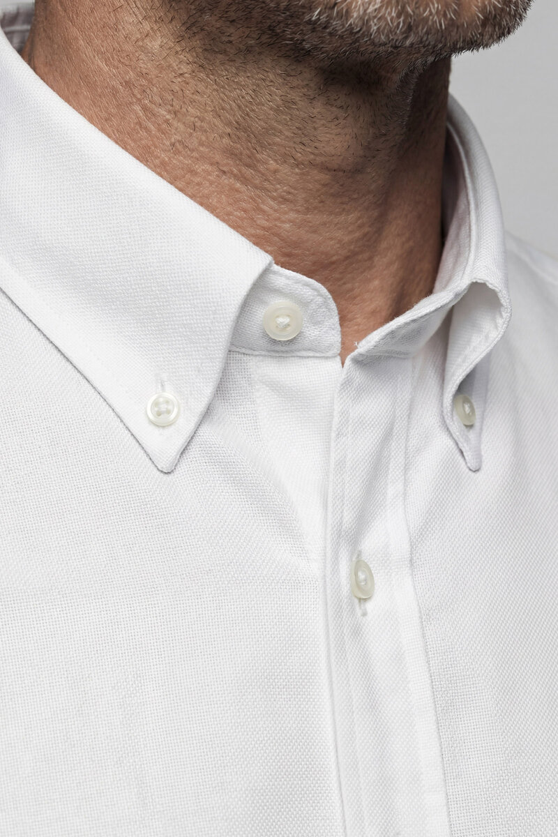 Klasik Regular Fit Pamuk Beyaz Erkek Gömlek - 3