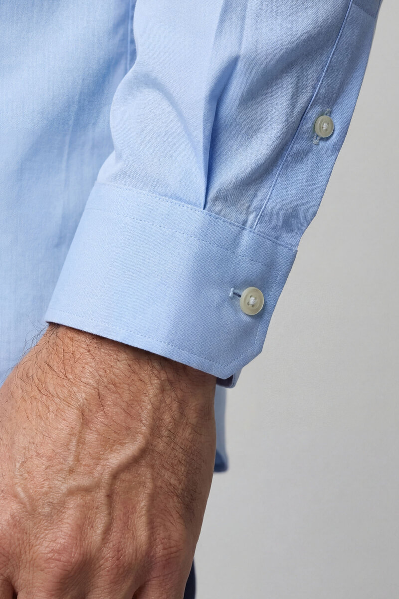 Klasik Yaka Regular Fit Açık Mavi Uzun Kol Cepsiz Erkek Gömlek - 5