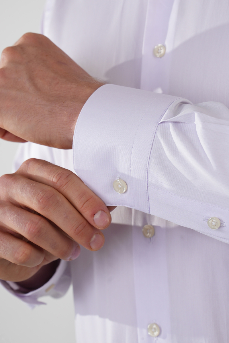 Klasik Yaka Regular Fit Pembe Uzun Kol Cepsiz Erkek Gömlek - 4