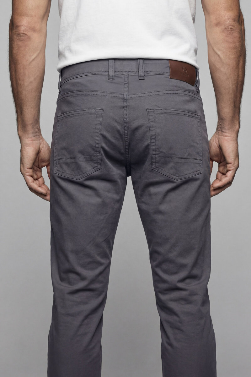 Koyu Gri Pamuk 5 Cepli Spor Erkek Pantolon - 2