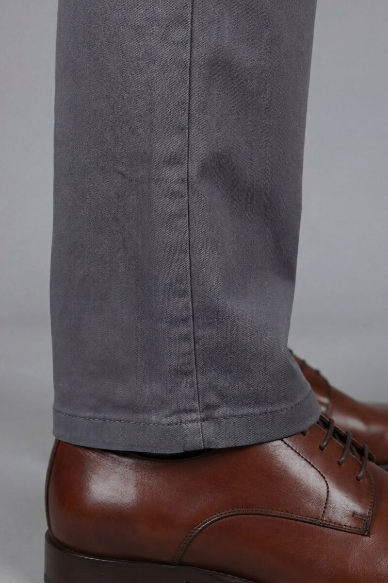 Koyu Gri Pamuk 5 Cepli Spor Erkek Pantolon - 5