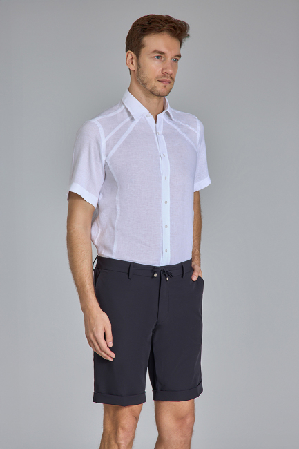 Lacivert Bermuda 4 Cepli Erkek Şort  - 6