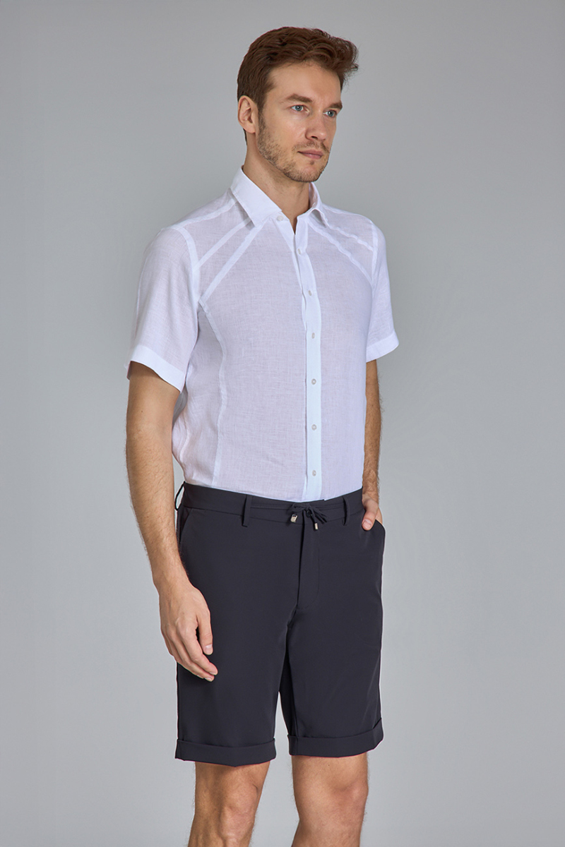 Lacivert Bermuda 4 Cepli Erkek Şort  - 6