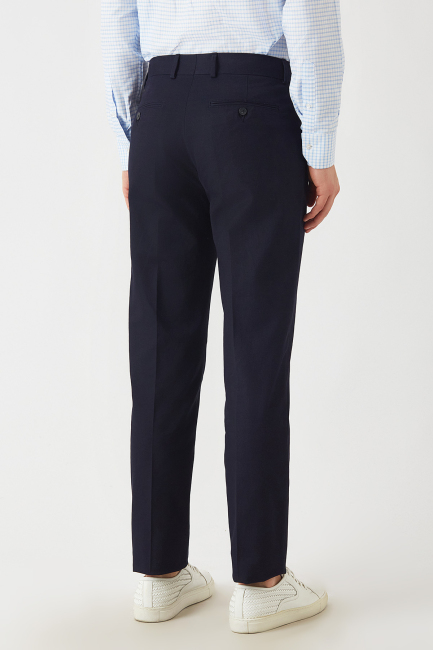 Lacivert Çift Pileli 4 Cepli Spor Erkek Pantolon - 2