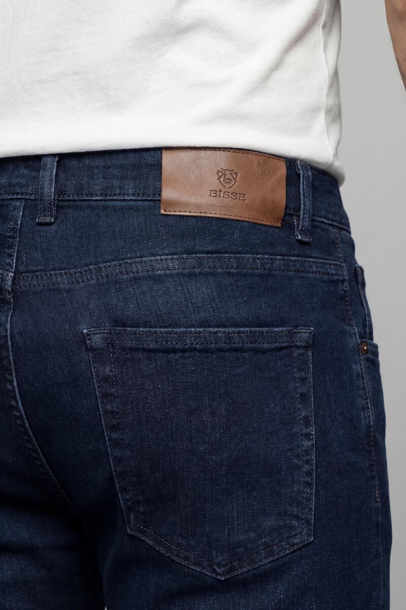 Lacivert Denim Pamuklu 5 Cepli Erkek Pantolon - 4