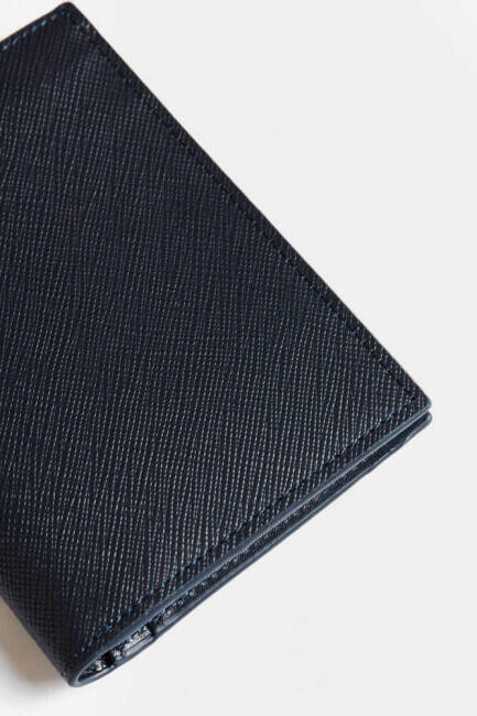 Lacivert Desenli Deri Erkek Cüzdan - 2