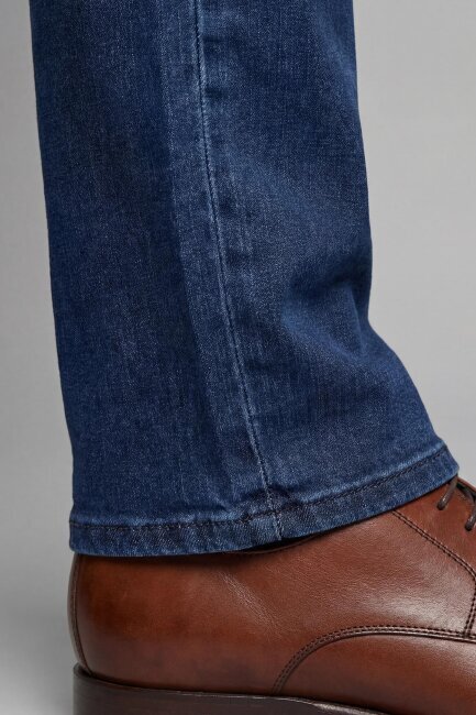 Lacivert Doğal Pamuk Denim 5 Cepli Erkek Pantolon - 5