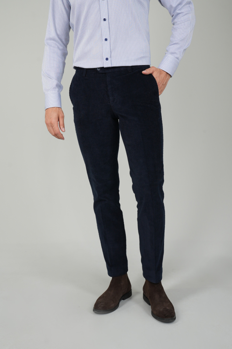 Lacivert Kadife 4 Cepli Spor Erkek Pantolon