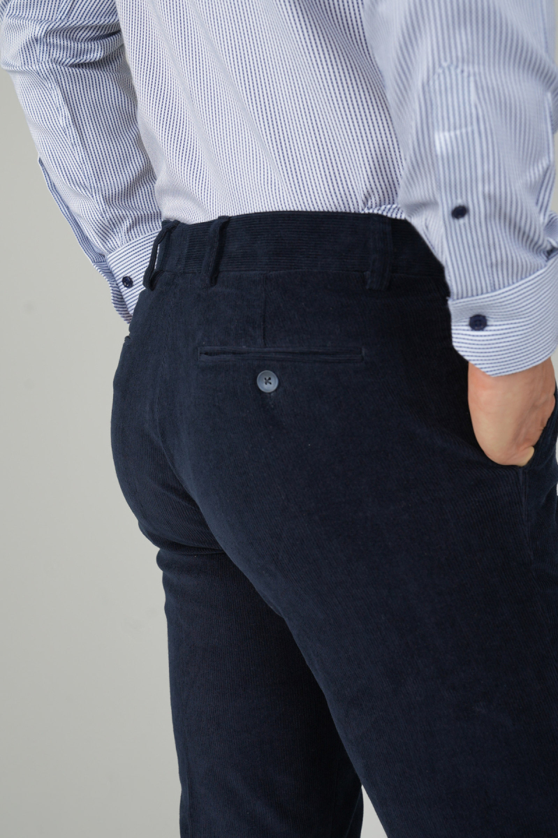 Lacivert Kadife 4 Cepli Spor Erkek Pantolon - 4