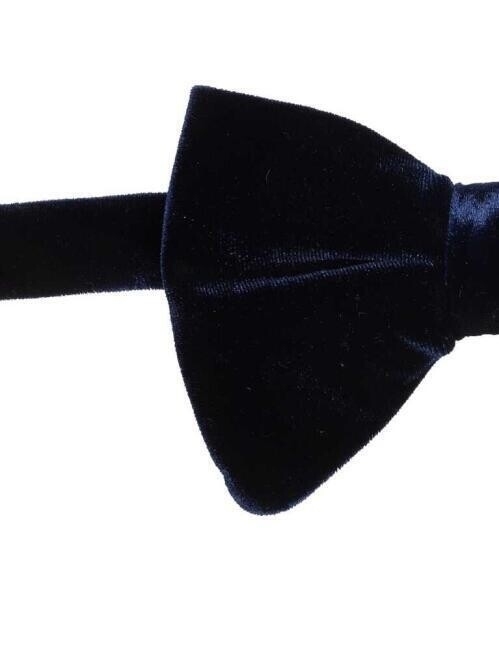 Lacivert Kadife Erkek Smokin Papyon - 2