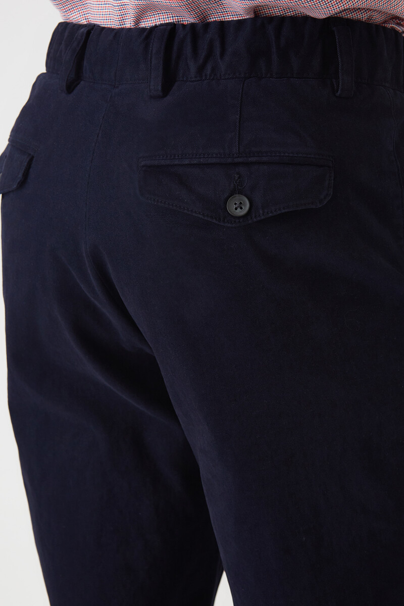 Lacivert Lastikli 4 Cepli Spor Erkek Pantolon - 3