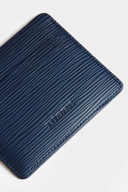 Lacivert Lazer Desenli Deri Erkek Kartvizit - 2