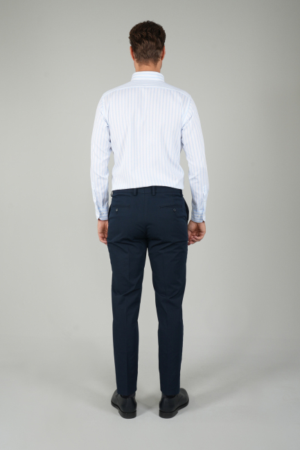 Lacivert Pamuk 4 Cepli Pilesiz Erkek Pantolon - 2