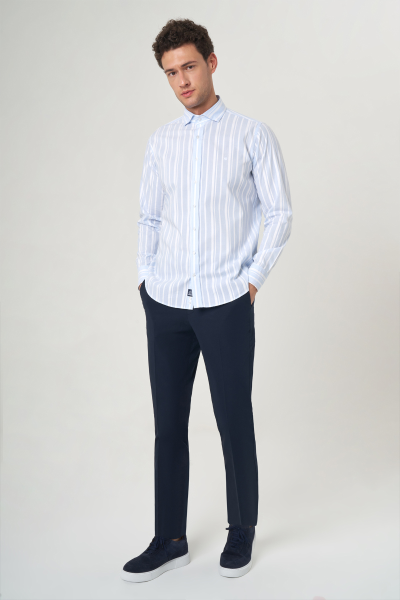 Lacivert Pamuk 4 Cepli Spor Erkek Pantolon - 5