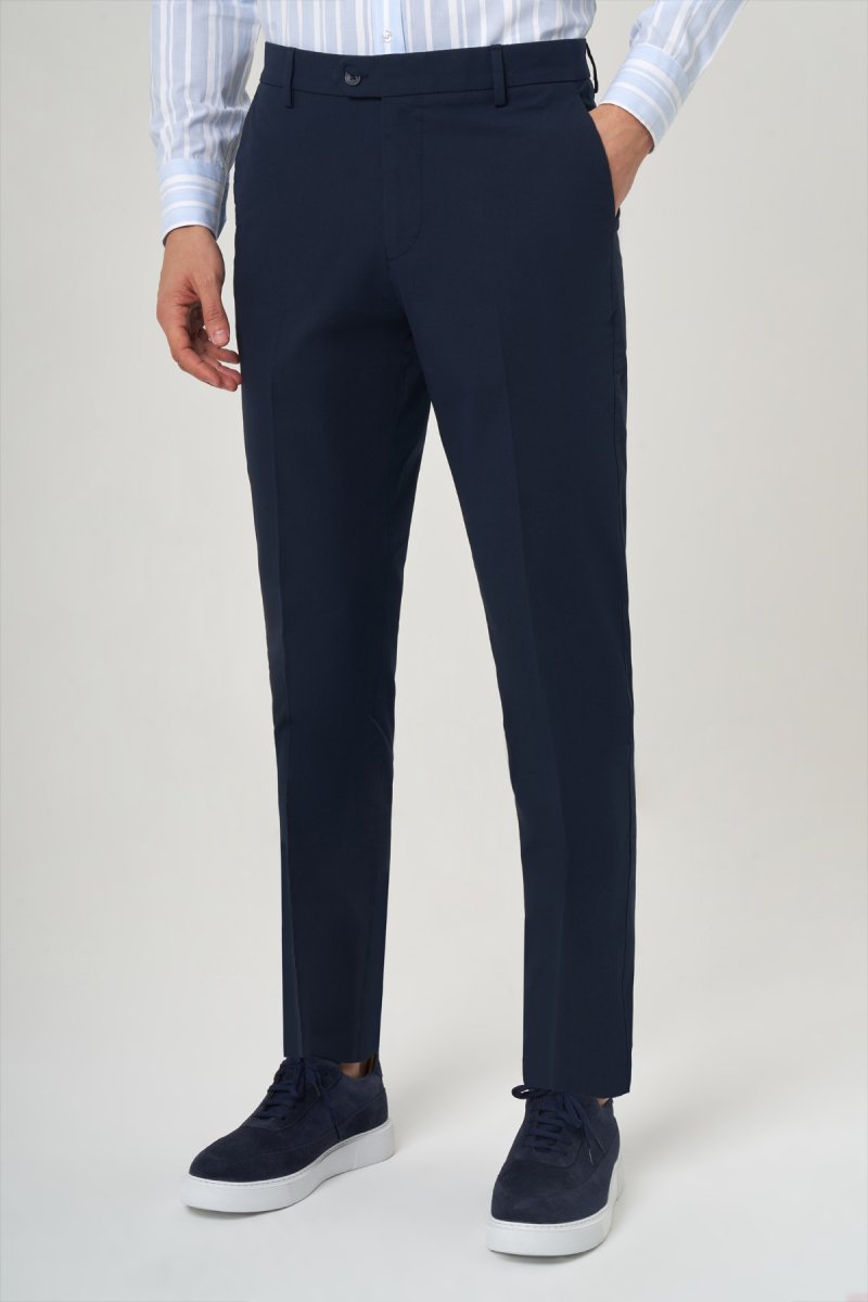 Lacivert Pamuk 4 Cepli Spor Erkek Pantolon - 1