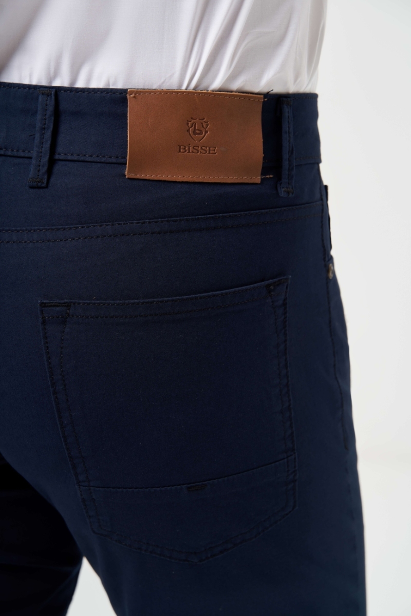 Lacivert Pamuk 5 Cepli Spor Erkek Pantolon - 4