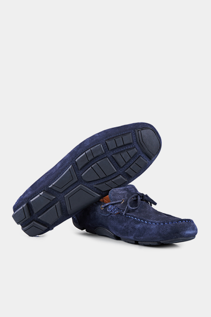 Lacivert Süet Loafer Erkek Ayakkabı - 4